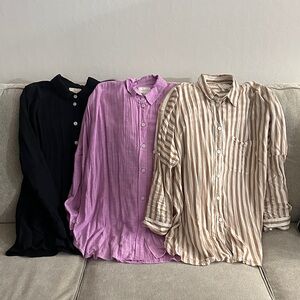 American Eagle Shirts or Swim Cover Ups Oversized Bundle